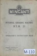 Minganti Internal Grinding RIM21 Operation Manual